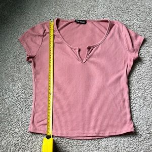 Mauve colored crop top